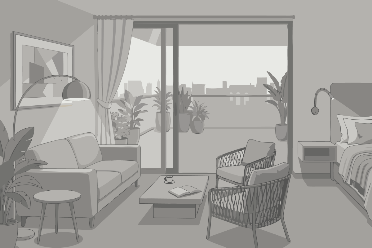 Apartment mit 1 Schlafzimmer (3 Erwachsene)